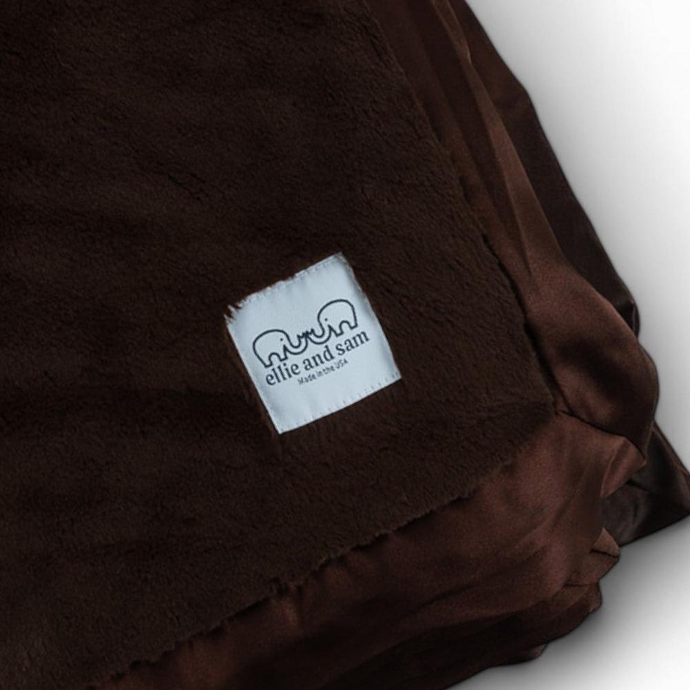 Luxury Satin Border Throw (Big Blanket) - Chocolate