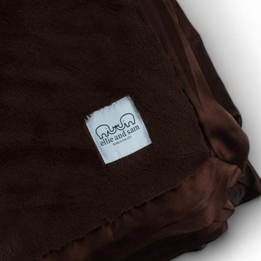 Luxury Satin Border Throw (Big Blanket) - Chocolate