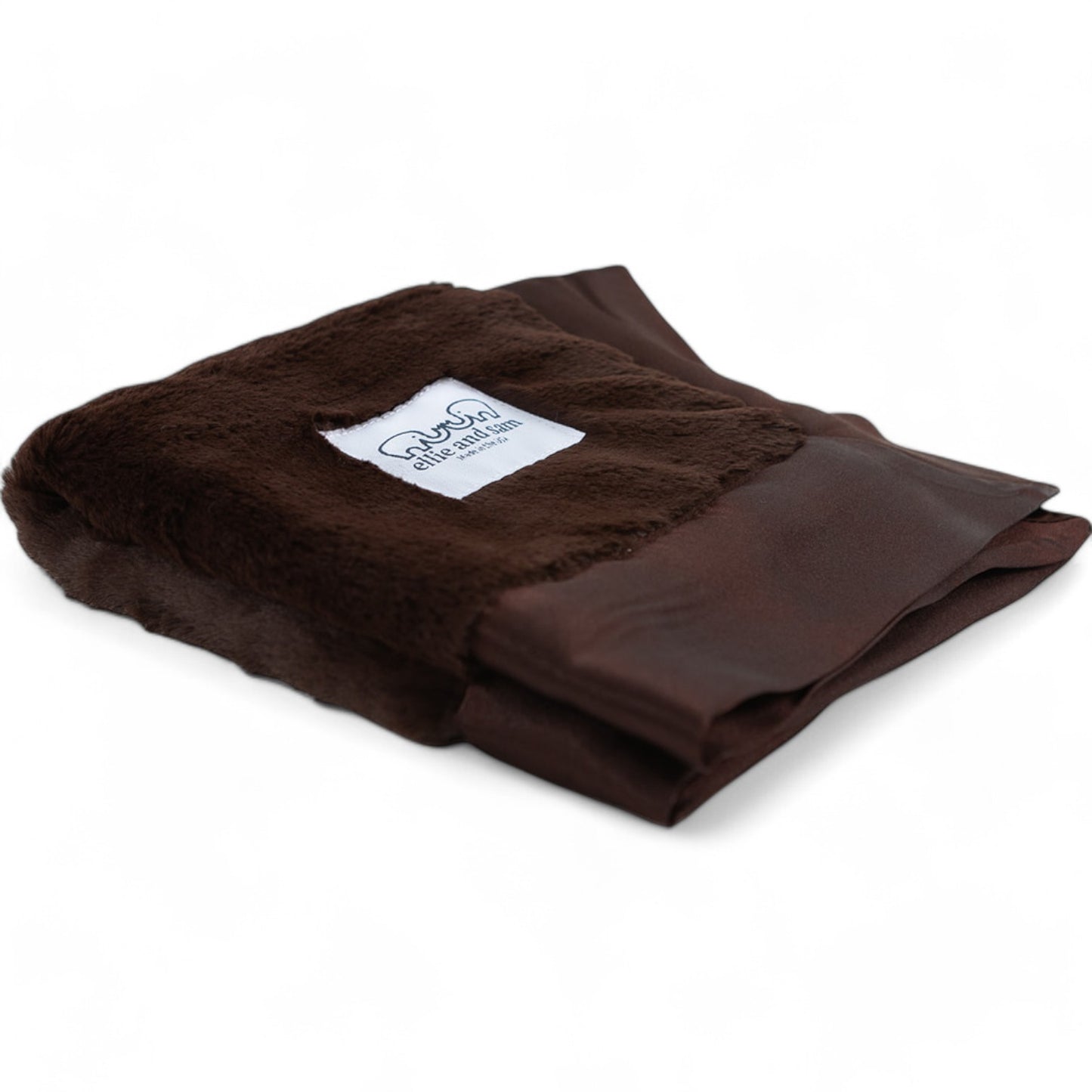 Luxury Satin Border Lovey - Chocolate