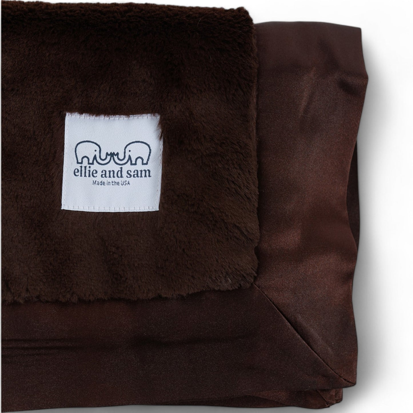 Luxury Satin Border Lovey - Chocolate