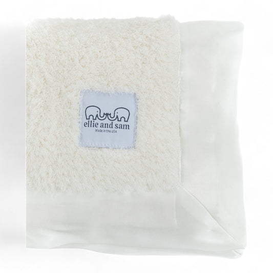 Classic Satin Border Lovey - Ivory