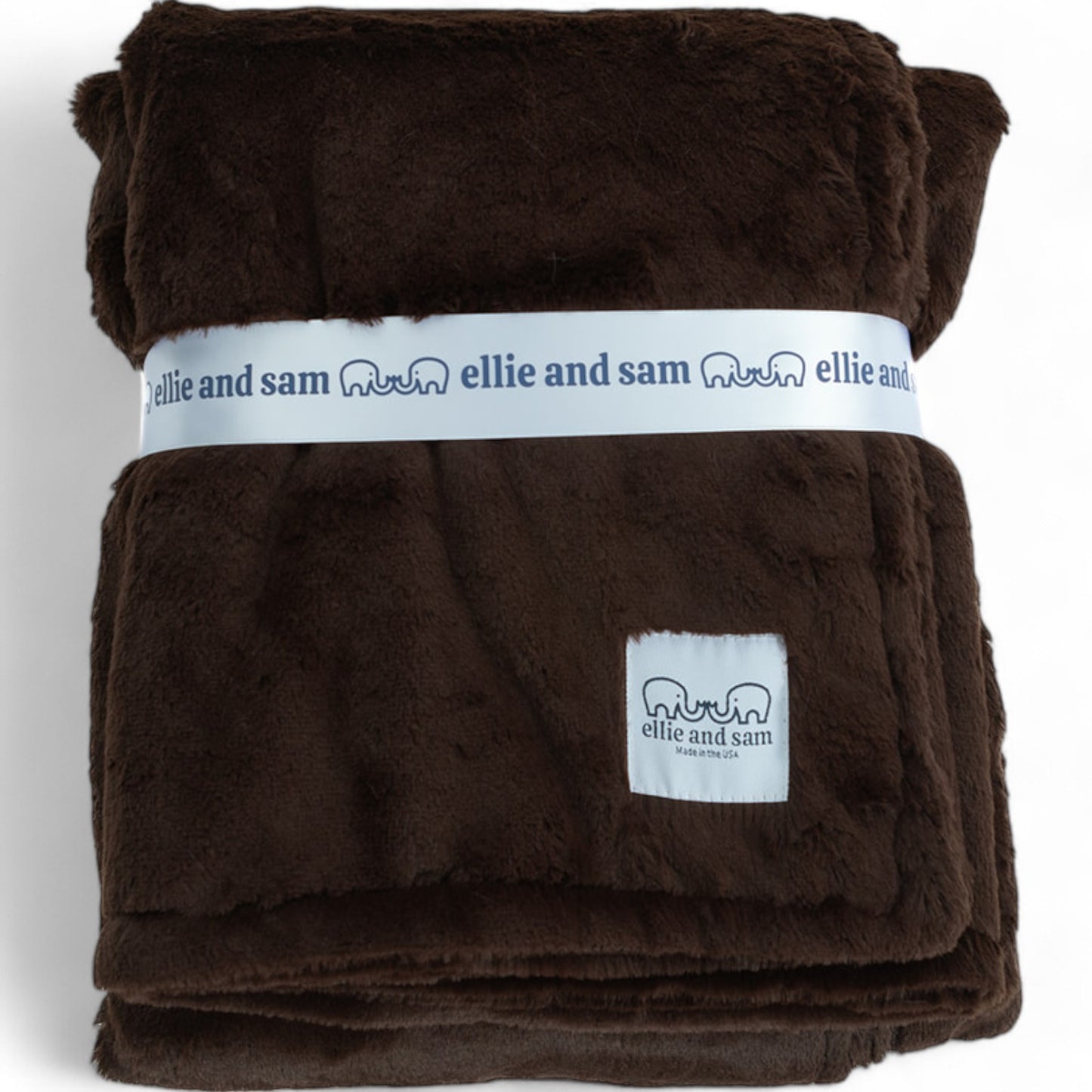 Chocolate luxury throw blanket folded, soft cozy blanket for warmth and comfort