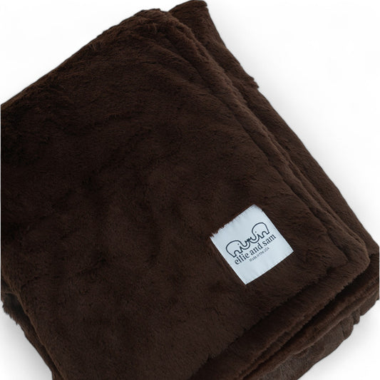 Luxury Borderless Throw (Big Blanket) - Chocolate