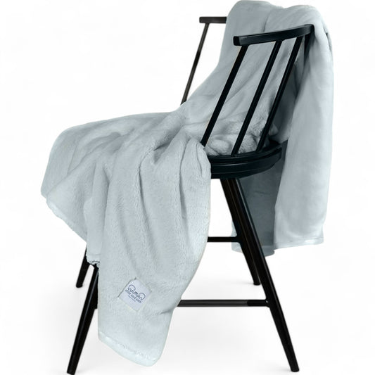 Luxury Borderless Throw (Big Blanket) - Silver