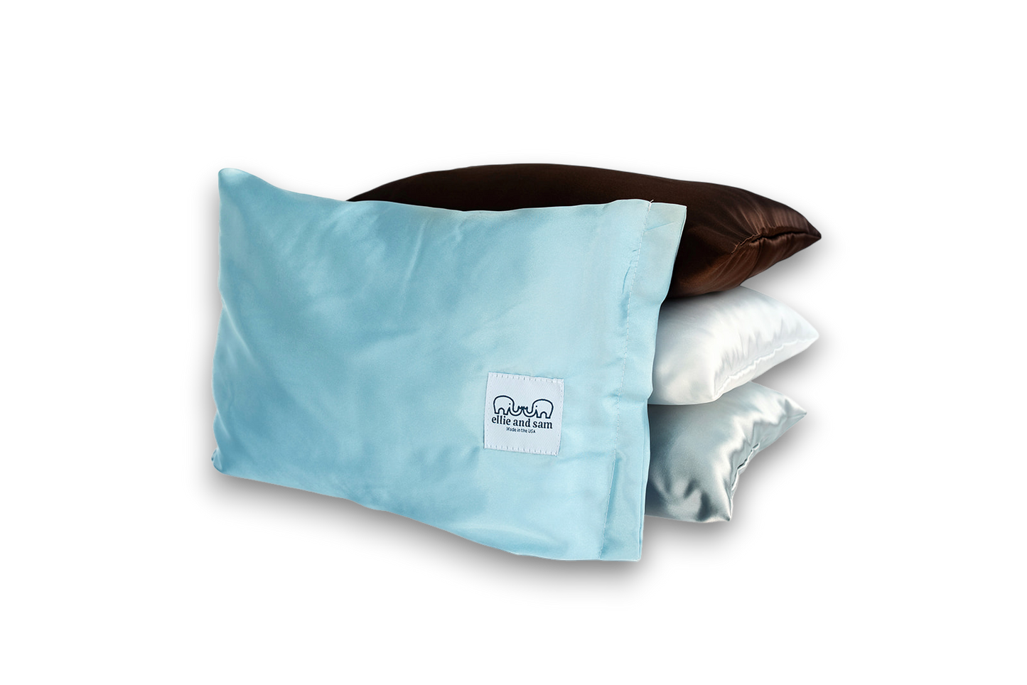 Satin Travel Pillow - Blue