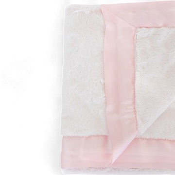 Luxury Satin Border Blanket - Pink