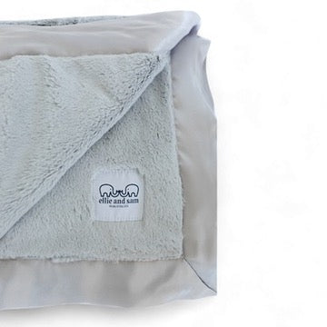 Luxury Satin Border Blanket - Silver
