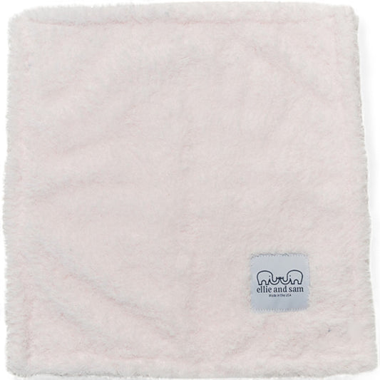 Classic chenille baby blanket in pink, ultra-soft plush fabric Ellie and Sam
