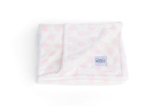 Luxury Baby Blanket with Dots - Pink