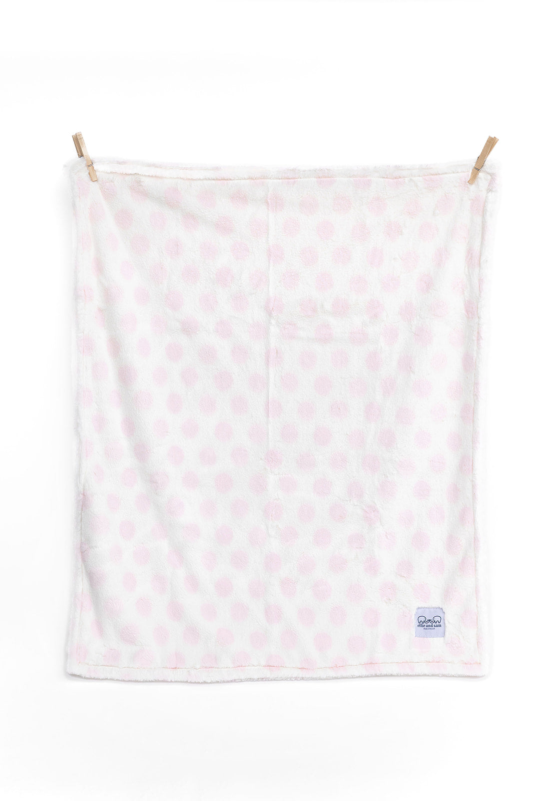 luxury dots baby blanket in pink dot – ellie and sam
