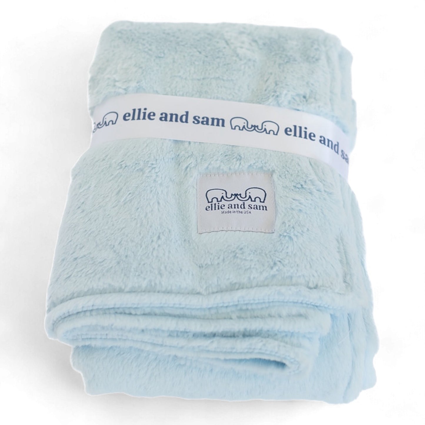 blue baby blanket luxury soft baby gift made in USA