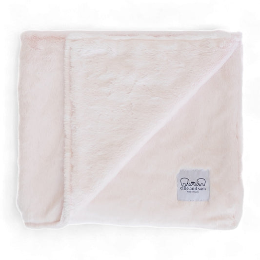 pink baby blanket soft plush fabric