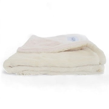 Luxury Duo Borderless Blanket - Pink/Ivory