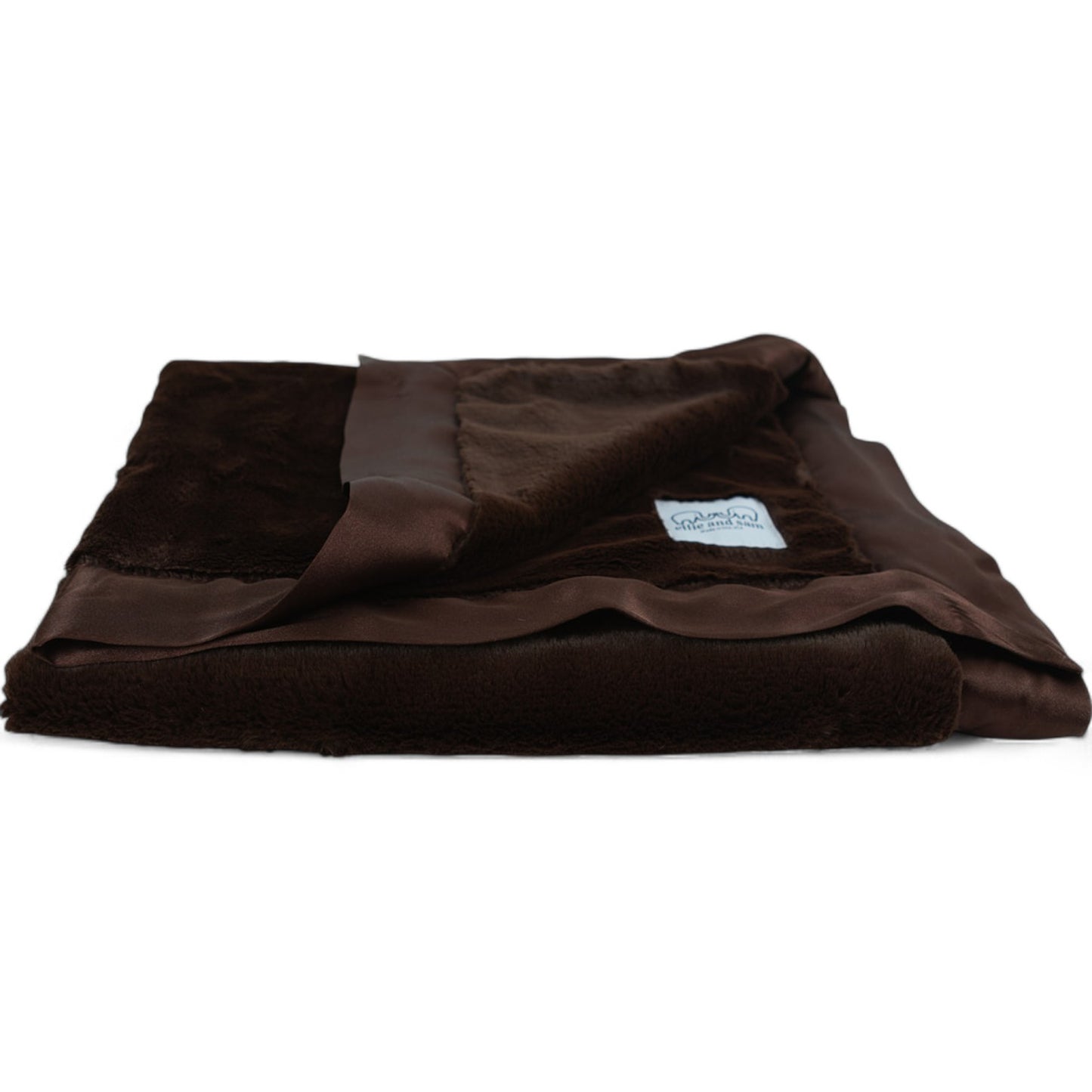 Luxury Satin Border Blanket - Chocolate