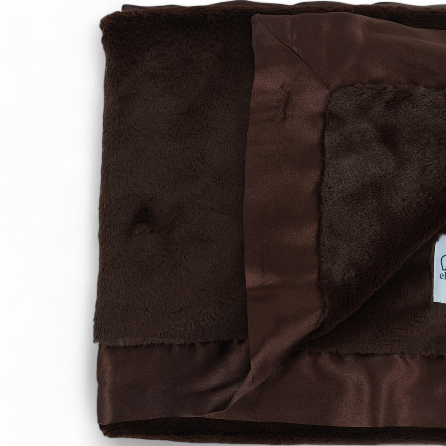 Luxury Satin Border Blanket - Chocolate