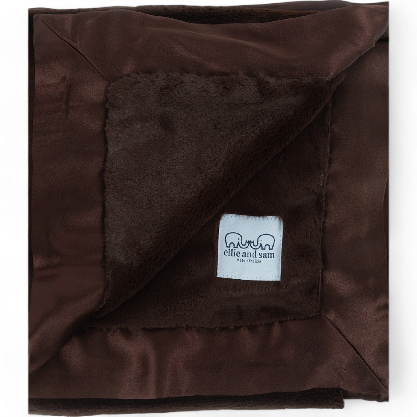 Luxury Satin Border Blanket - Chocolate