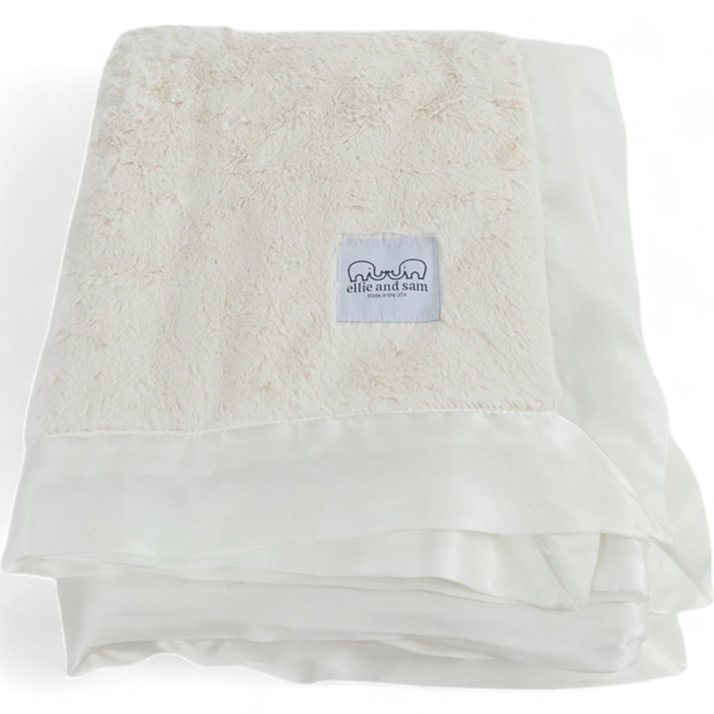 Luxury Satin Border Throw (Big Blanket) - Ivory