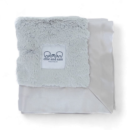 Luxury Satin Border Lovey - Silver