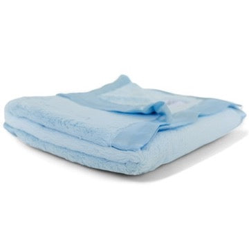 Luxury Satin Border Blanket - Blue