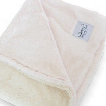 pink ivory baby blanket soft plush dual color luxury blanket