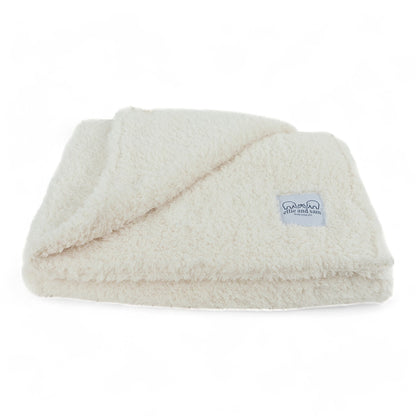 Classic Borderless Blanket - Ivory chenille