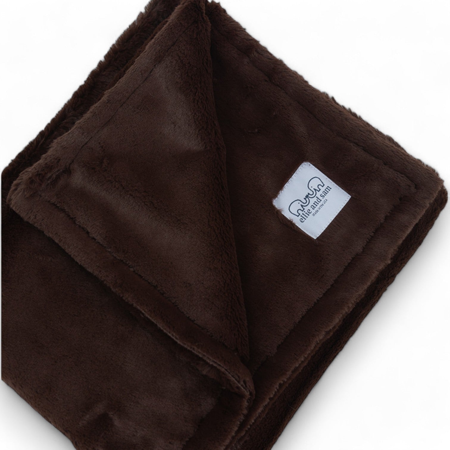 Luxury baby receiving blanket chocolate ultra soft made in USA