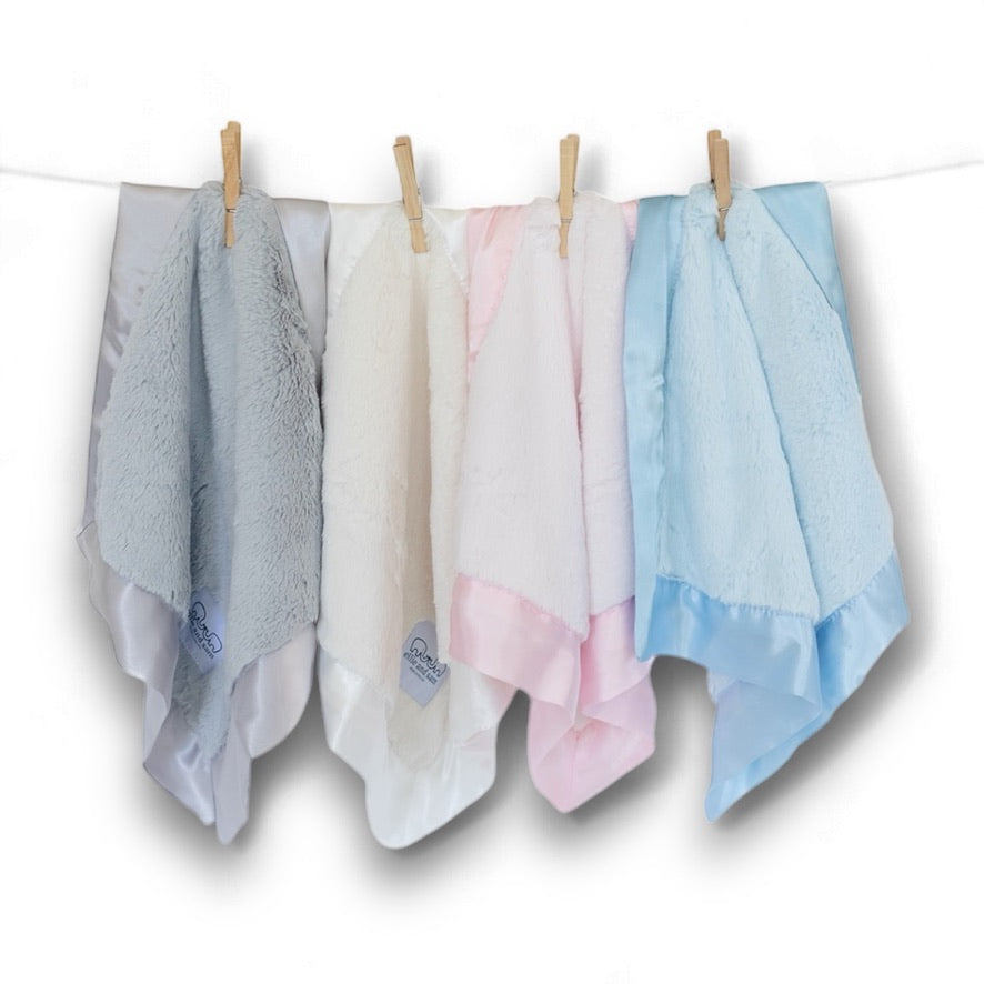 Luxury Satin Border Lovey - Silver