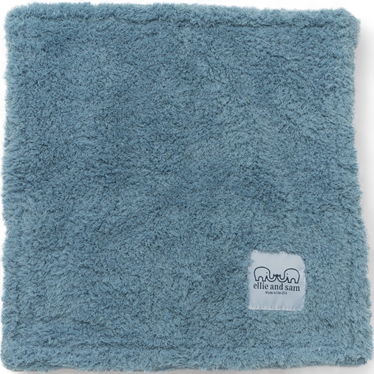 Classic chenille baby blanket in powder blue, ultra-soft plush fabric  Ellie and Sam