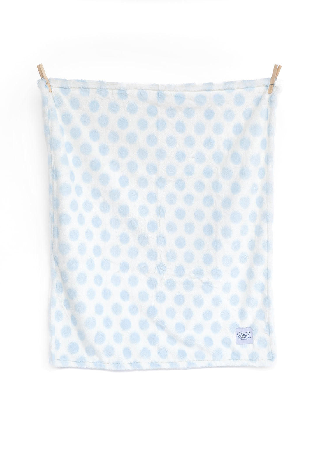 Luxury Baby Blanket with Dots - Blue