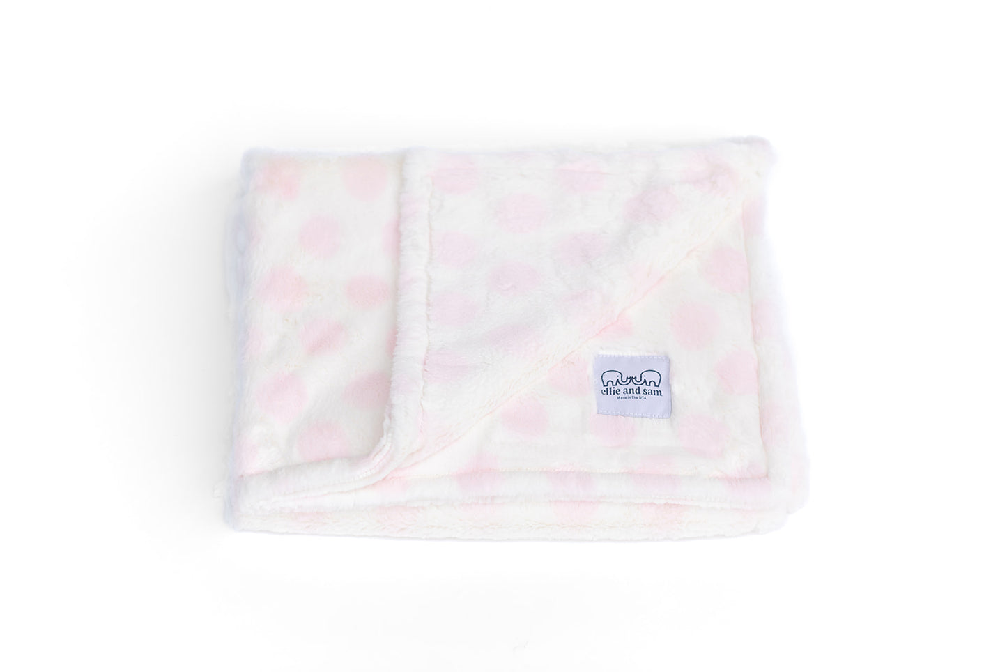 luxury dots baby blanket in pink dot – ellie and sam