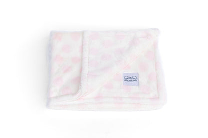 luxury dots baby blanket in pink dot – ellie and sam