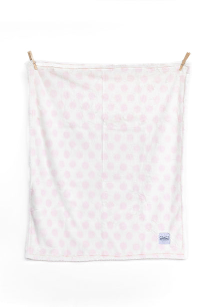 luxury dots baby blanket in pink dot – ellie and sam
