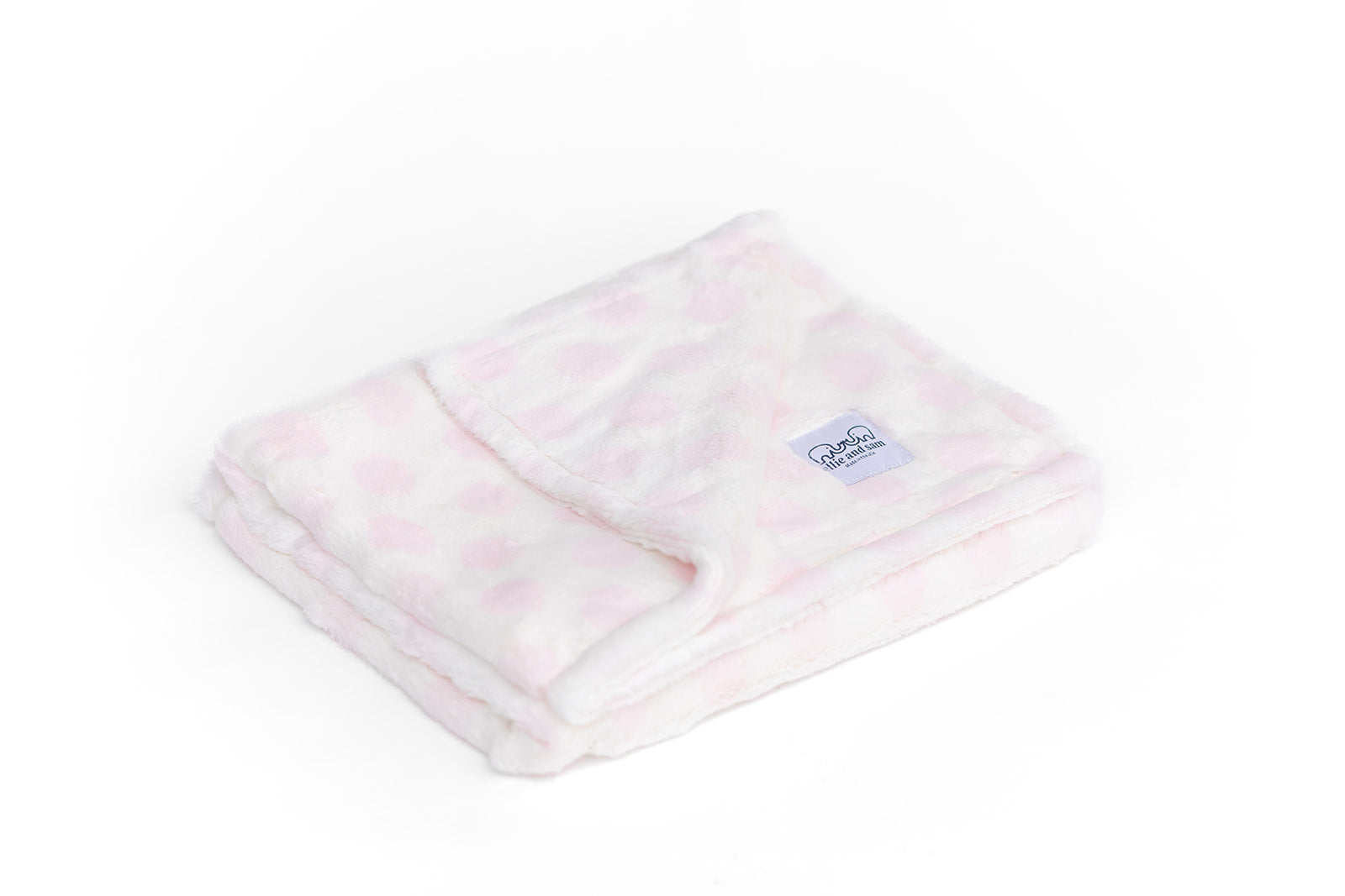 luxury dots baby blanket in pink dot – ellie and sam