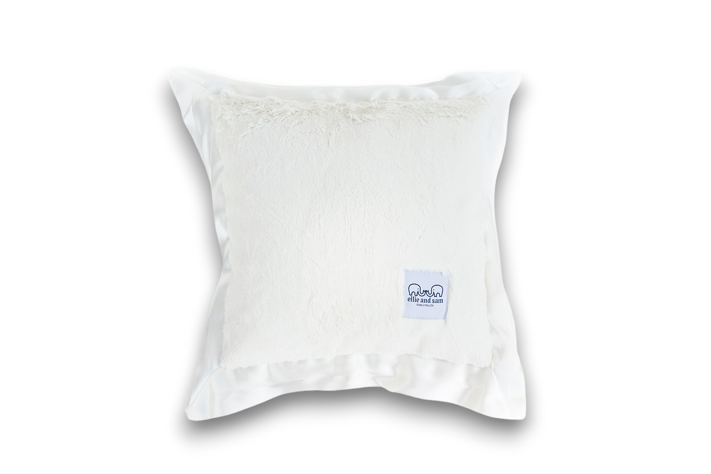 Luxury Baby Nursery Pillow with Satin Trim – Ivory