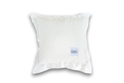 Luxury Baby Nursery Pillow with Satin Trim – Ivory