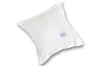 Luxury Baby Nursery Pillow with Satin Trim – Ivory