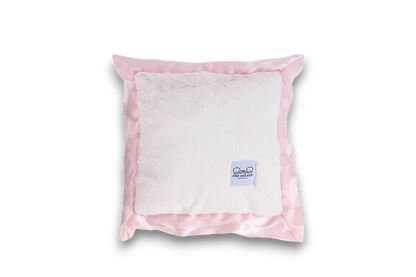 Luxury Baby Nursery Pillow with Satin Trim – Pink