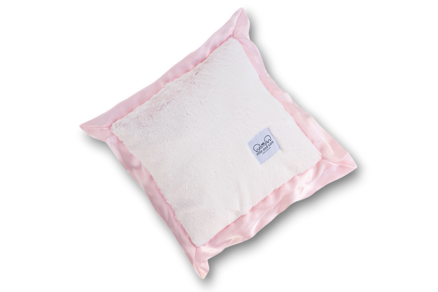 Luxury Baby Nursery Pillow with Satin Trim – Pink