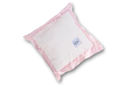 Luxury Baby Nursery Pillow with Satin Trim – Pink