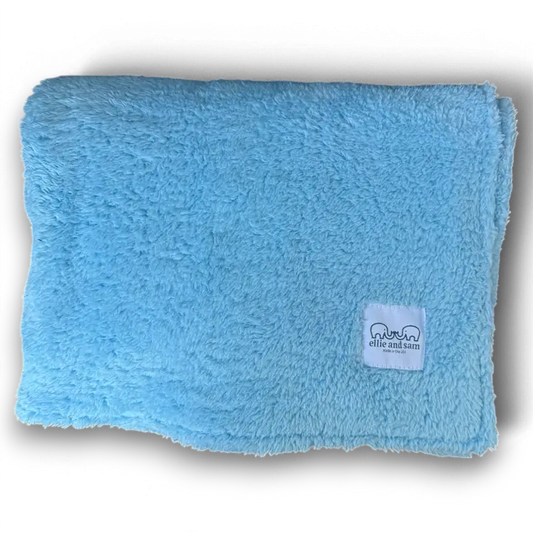 Stretch Plush Sherpa Baby Blanket - Baby Blue