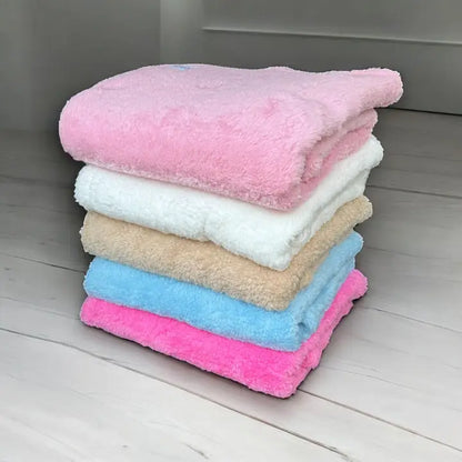 Stretch Plush Sherpa Baby Blanket - Oatmeal