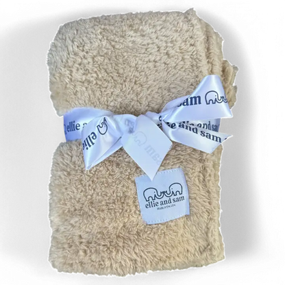 Stretch Plush Sherpa Baby Blanket - Oatmeal