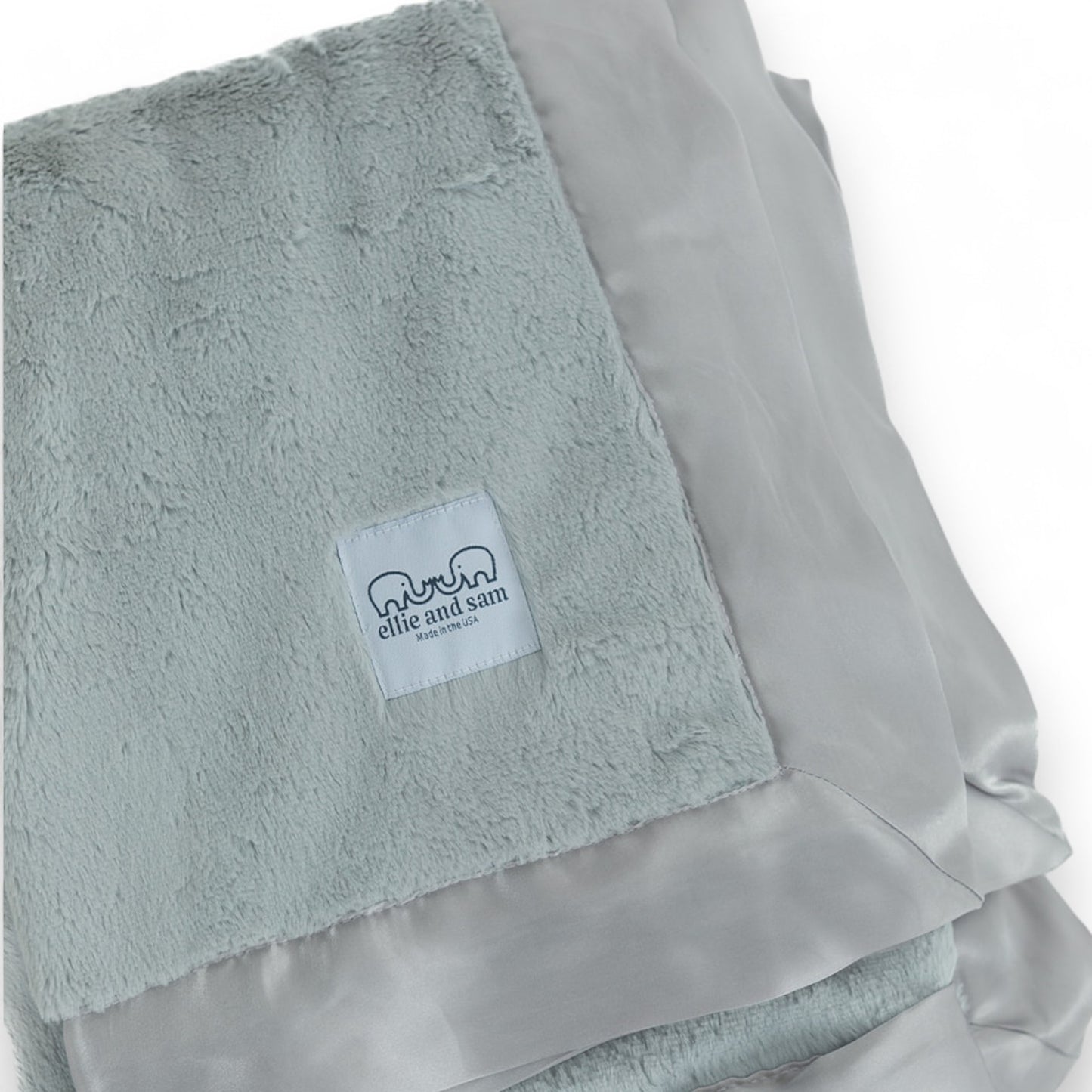 Luxury Satin Trim Throw Blanket - Silver