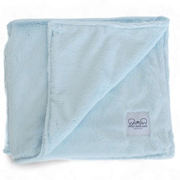 blue baby blanket soft plush nursery blanket